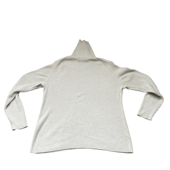 Banana Republic Cozy Ribbed Winter Snow Turtleneck Sweater Gray Heather (size L) - Picture 9 of 9